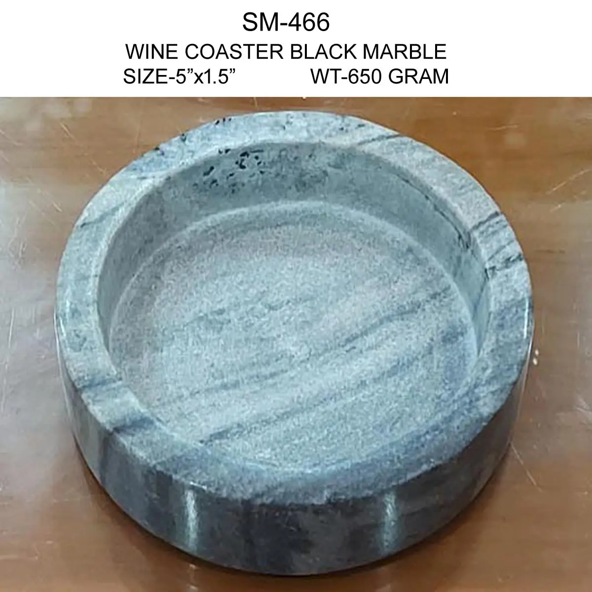 WINE COASTER BLACK MARBLE